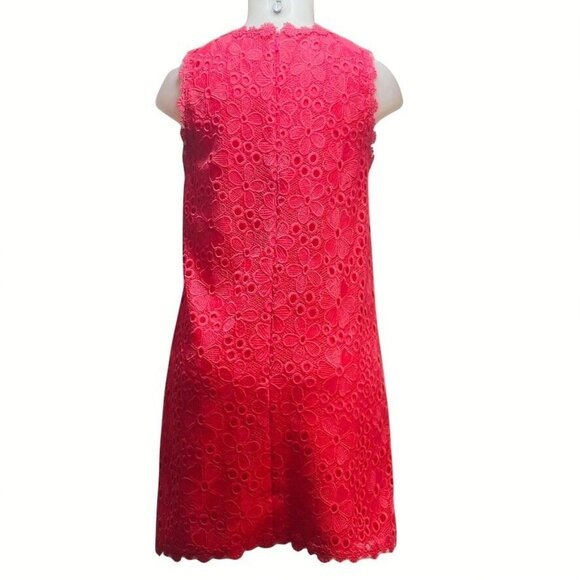 Kate Spade Womens Size 4 Sleeveless Embroidered Lace Sleeveless Eyelet Shift Dre - Picture 13 of 14